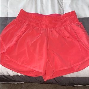 hot pink lulu lemon shorts